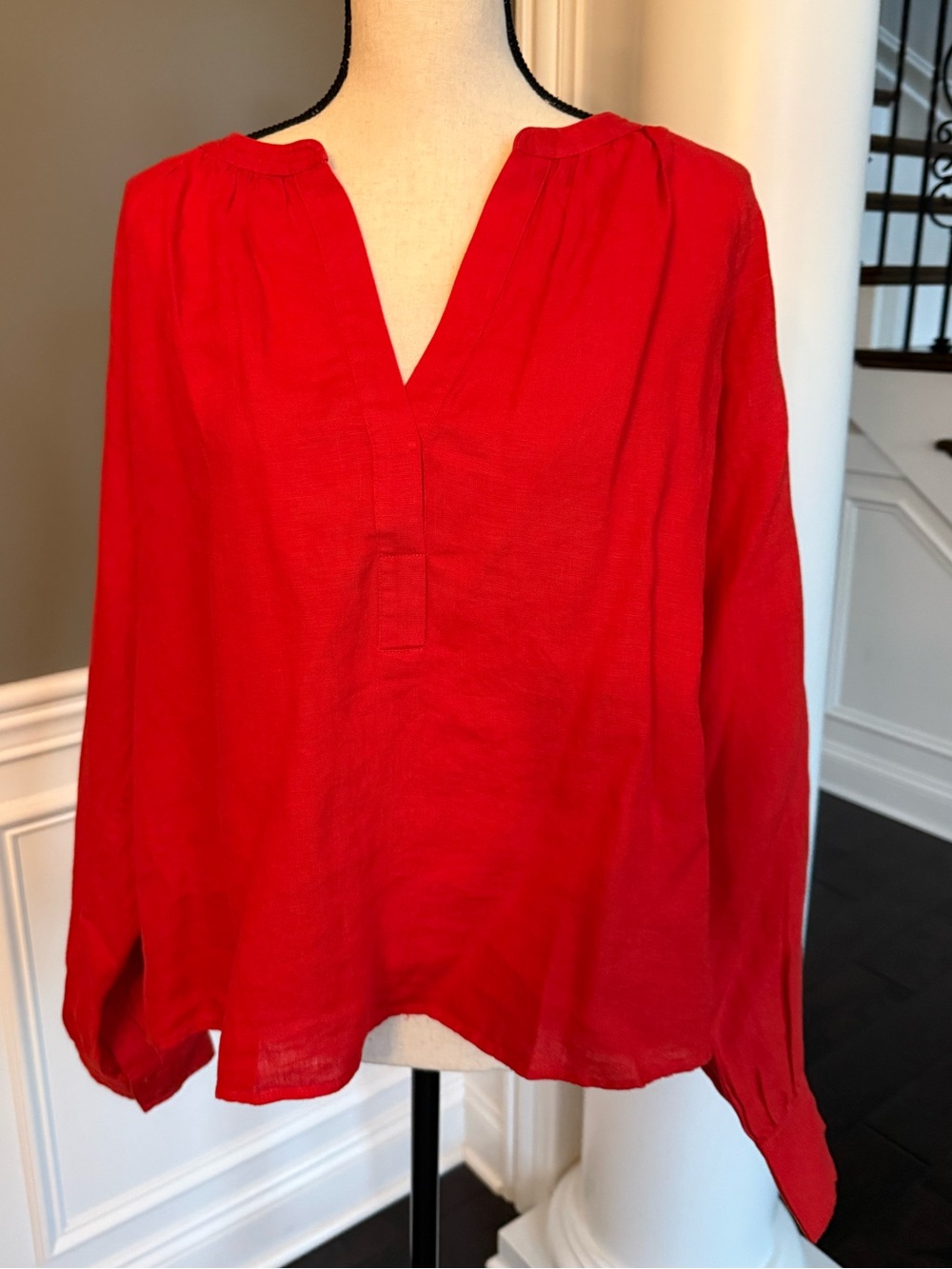 Jcrew Linen Popover Top NWT
